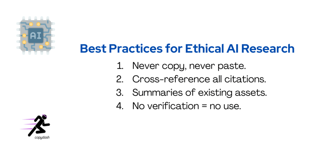 copydash best practices for ethical AI research